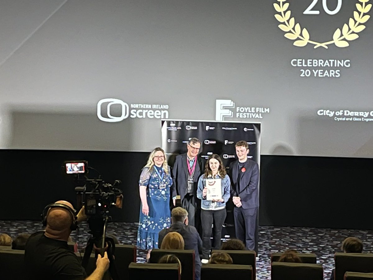 ArtDesignDept1's tweet photo. Big congratulations to Shannon Doyle for receiving CCEA A-level Moving Image Arts top pupil.
Lismore’s MIA pupils &amp; teachers were invited to attend with Shannon and her family the CCEA film showcase in the Odyssey to view all award-winning film work. @lismorecollege https://t.co/9YEiM5njuO