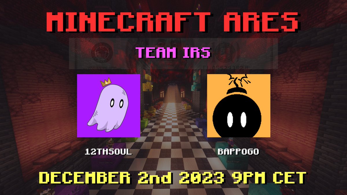 project_TFB's tweet photo. ‼️ Welcome TEAM PINK: THE IRS to Minecraft: ARES ‼️

⚔️Watch them take our mone- I mean fight for Glory on the 2nd of December at 9PM CET! 💵

(please don't check our finances, trust me: we payed the correct amount) https://t.co/yZ8u7rln8S