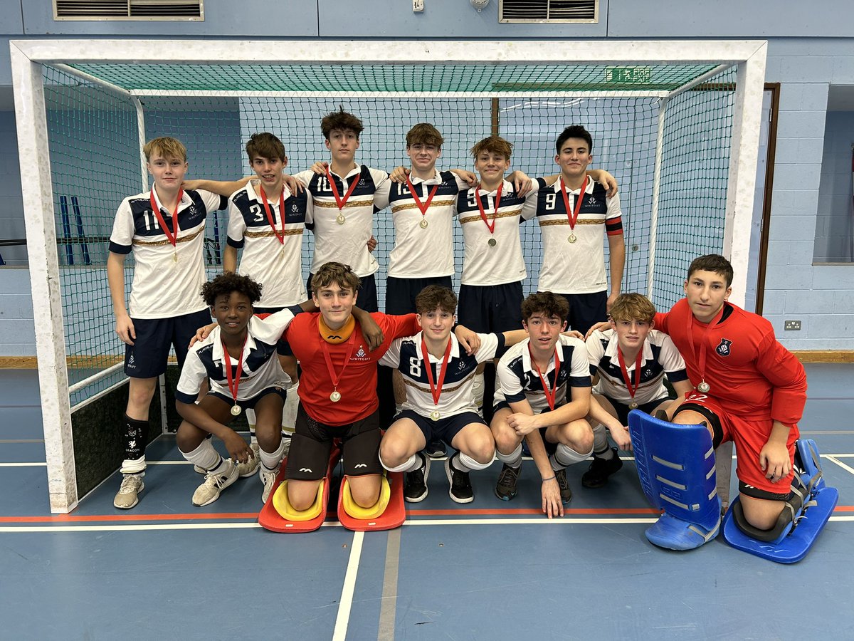 WhitgiftSport's tweet photo. Congratulations to the U16s, who today joined the U18s in qualifying for the National Indoor Finals in December. The boys were crowned @JuniorsLondon Champions after winning each of their 5 games, without conceding a goal. Well done boys! #WhitgiftHockey https://t.co/tY3fuRuL0M