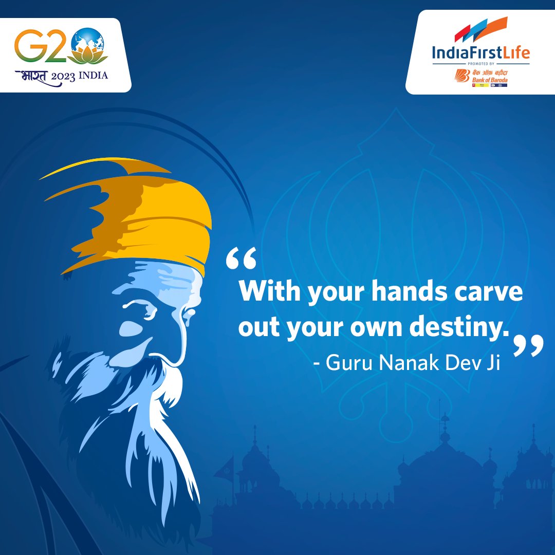 IndiaFirst_Life's tweet photo. Embrace #love, #unity & #wisdom. May our certainties be filled with #kindness & #harmony.
Happy Guru Nanak Jayanti! 🙏
#IndiaFirstLife #GuruNanakDevJi #GuruNanakJayanti #Teachings #Certainties #Destiny #LifeInsurance #ChilledLife #YehTohCertainHai https://t.co/5G39KzaTTy