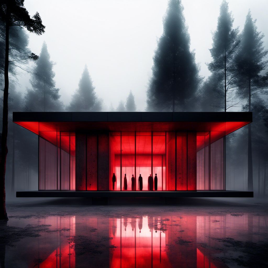 Artec_ai's tweet photo. Red - the color of passion, envelopes this modern sanctuary in the woods. It's a bold statement, an AI's vision brought to life, challenging the very fabric of traditional design. Would you step into this realm of vivid dreams?

#architecture #aiart #generativedesign https://t.co/vP2osg17O4