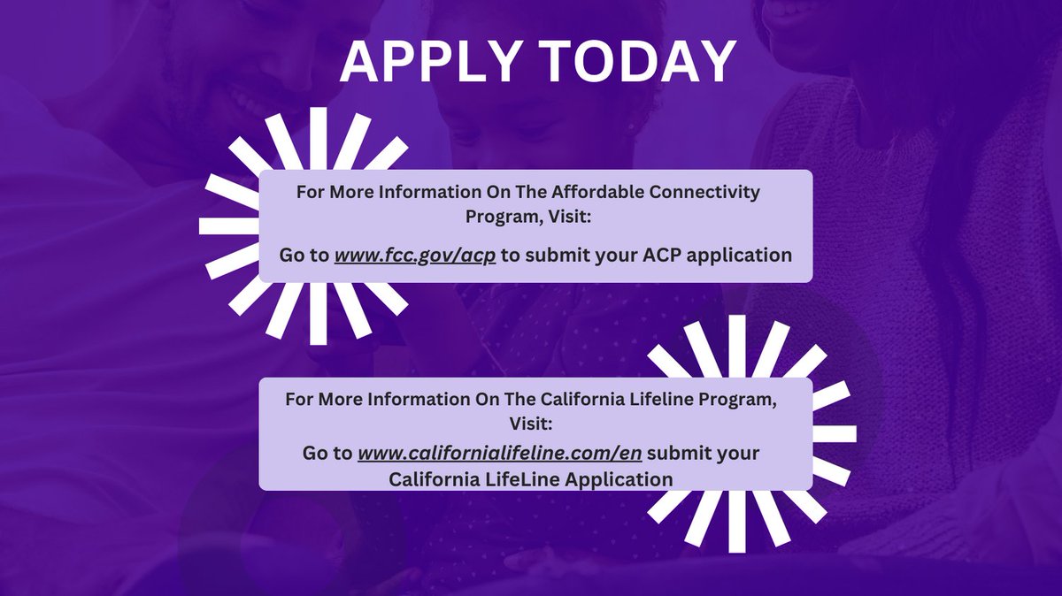 📢 Calling all LA County residents! Enroll in the Affordable Connectivity Program for a $30 home internet discount and apply for the California LifeLine Program to get a $17.90 off your phone service. #AffordableConnectivity
 #CaliforniaLifeLine #LACounty