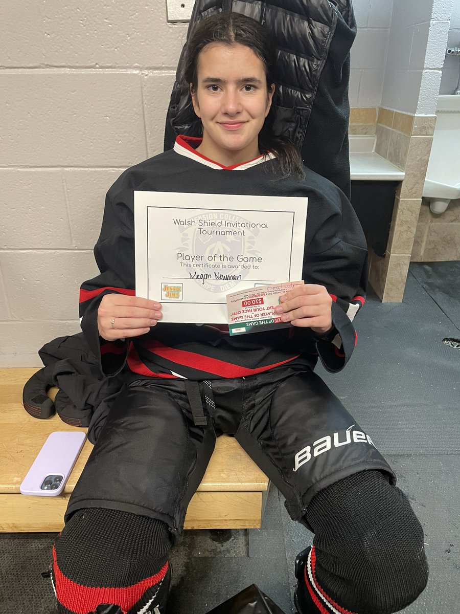 Congrats to our POGs for the first game of the Walsh Shield in Bay Roberts, Megan &amp; Darrienne!
Way to go girls 🎉