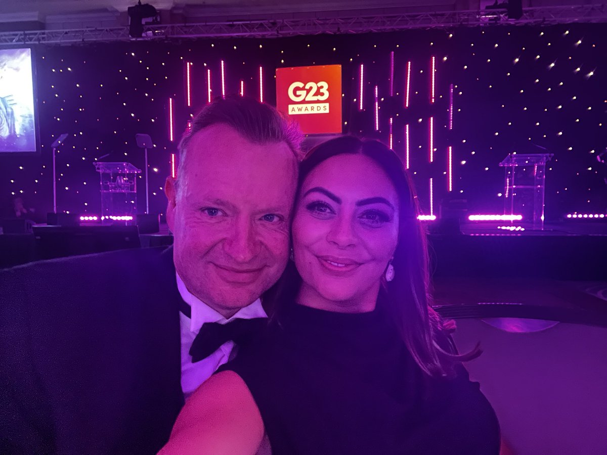 Great to be <a href="/G_Awards/">G25 Awards</a> for the glazing industry awards with my lovely wife #G23Awards