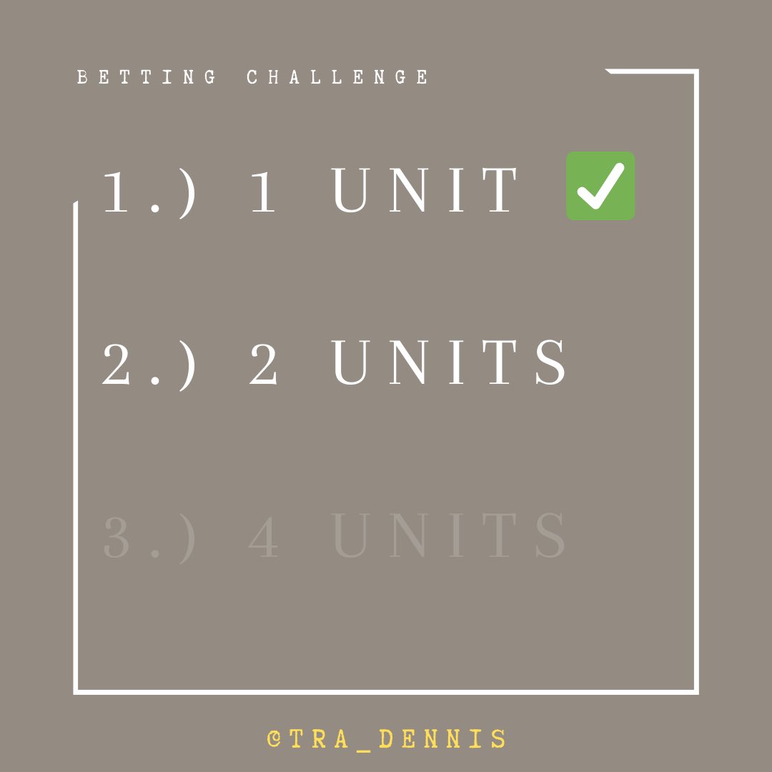 #Bet 2 Units (e.g. 20 €) on #OVER ⬆️ at #odds >= 2.15 🧮
Stage 2 of 3
LIKE and RETWEET to get next level pick - Appreciation welcome 🫶 
#sportsbetting #challenge #tipster 
⚠️ Always play responsible - Play at your own risk ⚠️