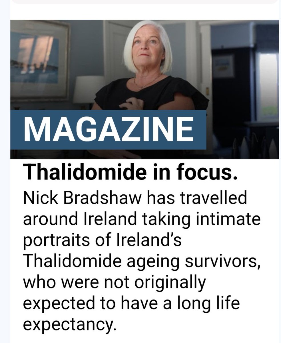 Looking forward to reading this in tomorrow's Irish Times <a href="/IrishTimes/">The Irish Times</a> <a href="/IrishTimesMag/">Irish Times Magazine</a> <a href="/bradshawphotos/">@nickbradshaw</a> <a href="/ThalidomideIre/">Irish Thalidomide Association</a>