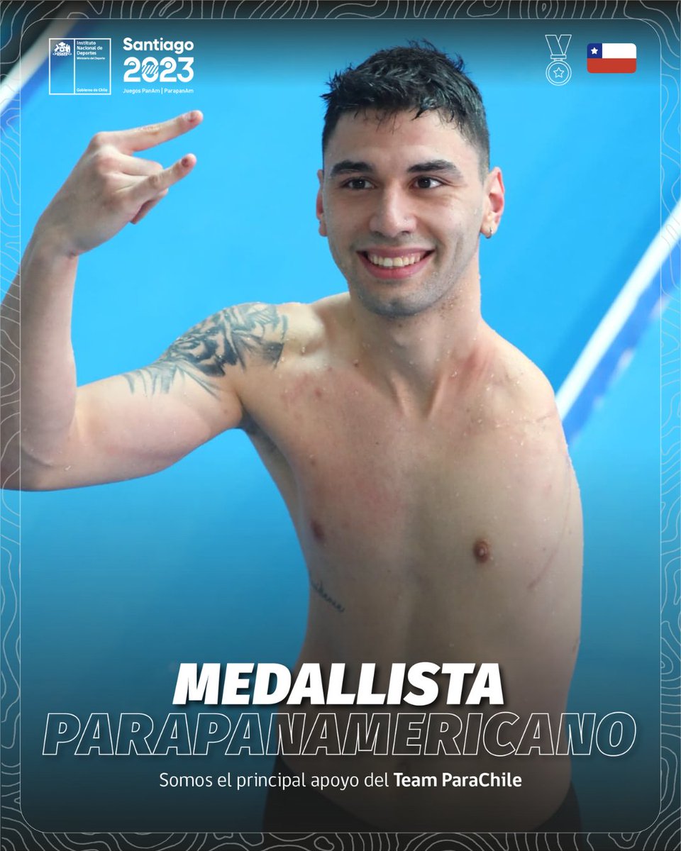¡PLATA PARA CHILE 🥈🇨🇱! ¡OTRA VEZ VICENTE ALMONACID 🤘 El chileno brilla en el Centro Acuático del Parque Estadio Nacional y regresa al podio de Santiago 2023 en los 100 metros Pecho SB8. Un grande 😌
#Parapanamericanos #ChileCompite #Santiago2023 #ElLegadoComienza
