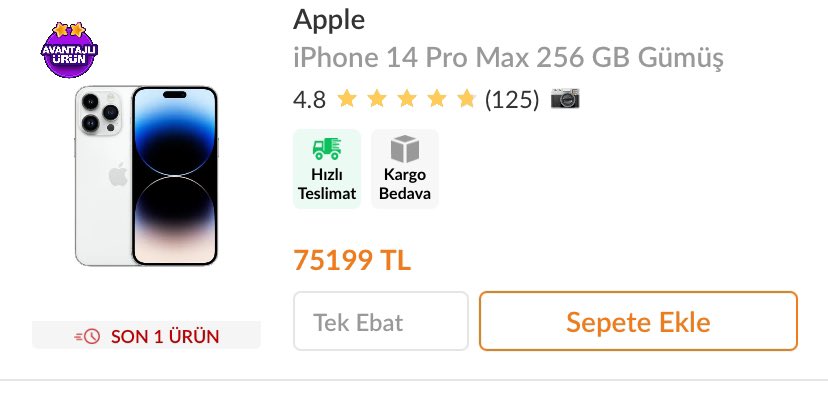 ne zaman sepete ekleyebilcem acabaa