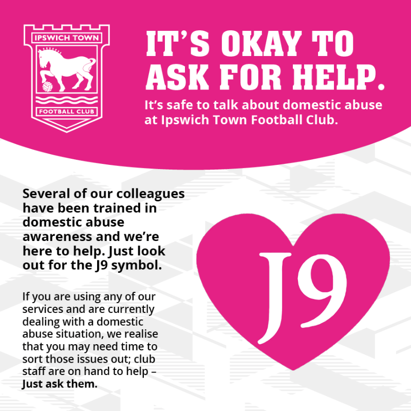 ITFCFoundation's tweet photo. 💙 The Club and its Foundation are committed providing a safe space to talk about domestic abuse, working alongside @EFLTrust to provide training to staff through the J9 initiative.

@IpswichTown | #itfc