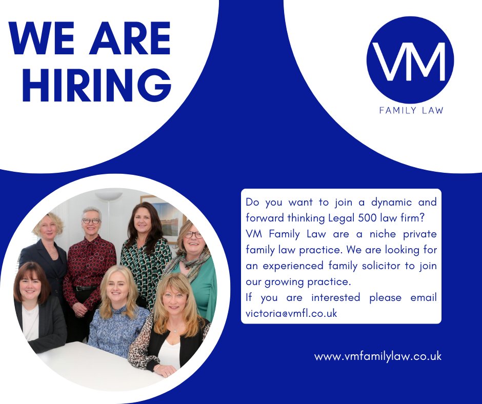 Are you a family solicitor with the Sunday night blues? If so, we are looking for an experienced family solicitor to join our team. Could that be you?
Closing date: 1st December 2023