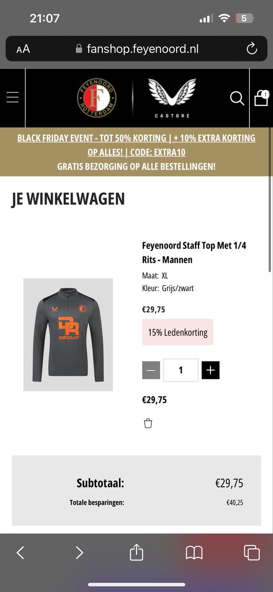 BartFR12's tweet photo. 50% black friday, 15% leden korting, 10% extra vandaag en gratis verzending. Daarvoor wacht ik wel 4 weken op castore👋🏼👋🏼 https://t.co/SLmx6SHpbz