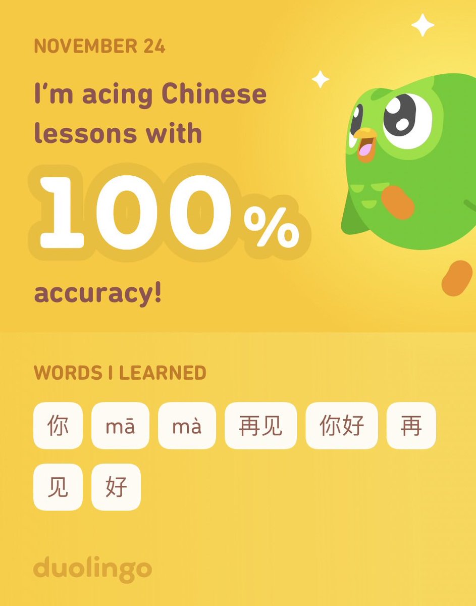 NorthernAlacri1's tweet photo. Fun fact: I know Mandarin already… I’m learning Chinese on Duolingo! It’s free, fun, and effective. https://t.co/79VM1h4p80