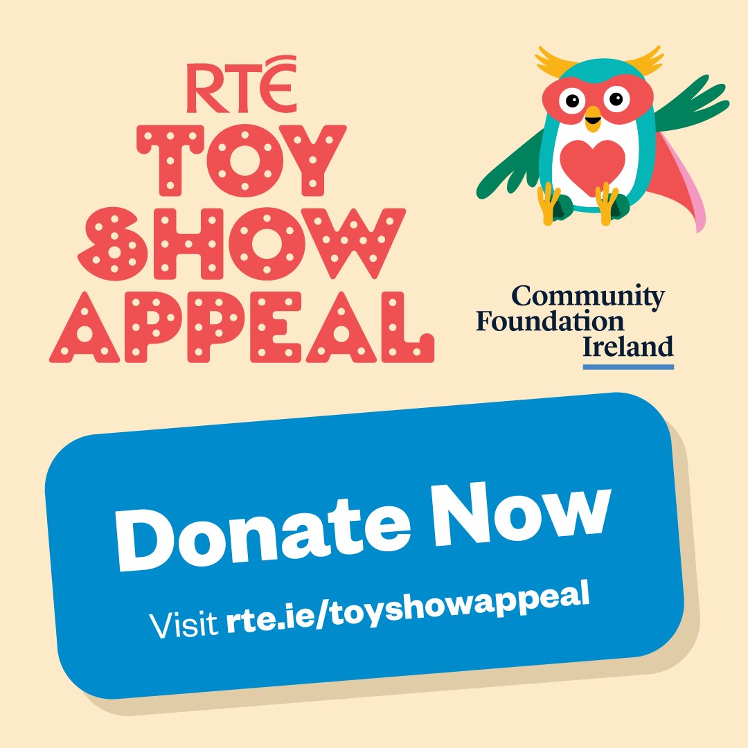 RTELateLateShow's tweet photo. Donate now to #RTEToyShowAppeal at https://t.co/A4jgHA4gB8 or via https://t.co/6kF3XOGLku

#LateLateToyShow https://t.co/LH3PefbEfD