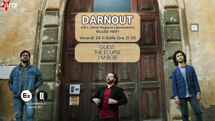 🎉 Stasera all'ex mattatoio i Darnout presenteranno il loro nuovo singolo “A.R.L.” 

#ExMattatoio #Darnout #live #music