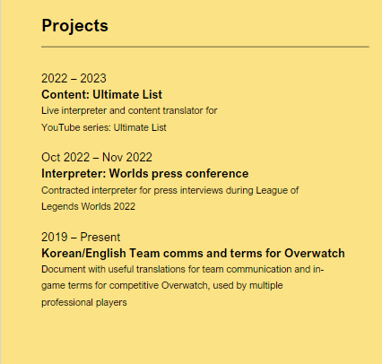 Hello,
My name is Luti and I am LFT/LFO in esports for operations/team management positions!

About me...

📌 Experience as KR/EN translator/interpreter
📌 Experience in team/event management and org operations
📌 Dedicated, hard worker with creative approaches
📌 Can relocate