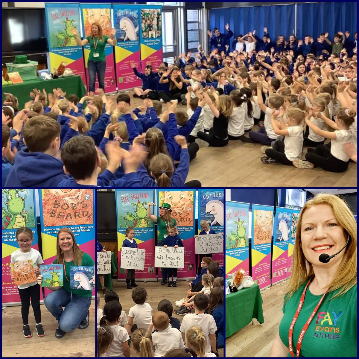 No budget for an Author Visit? I delivered a FREE storytelling session at Crossgates Primary today - funded entirely through book sales to the children. The whole school enjoyed an action-packed interactive assembly, a lively sing-along &amp; an author Q&amp;A. Contact me for details. Fx