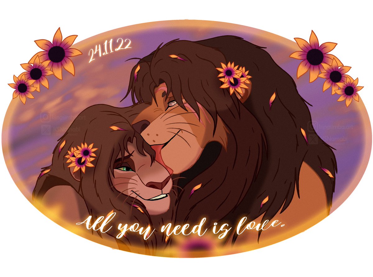 Happy first anniversary to these two! 💙

#jamal #afua #disney #fanart #thelionking #lionking