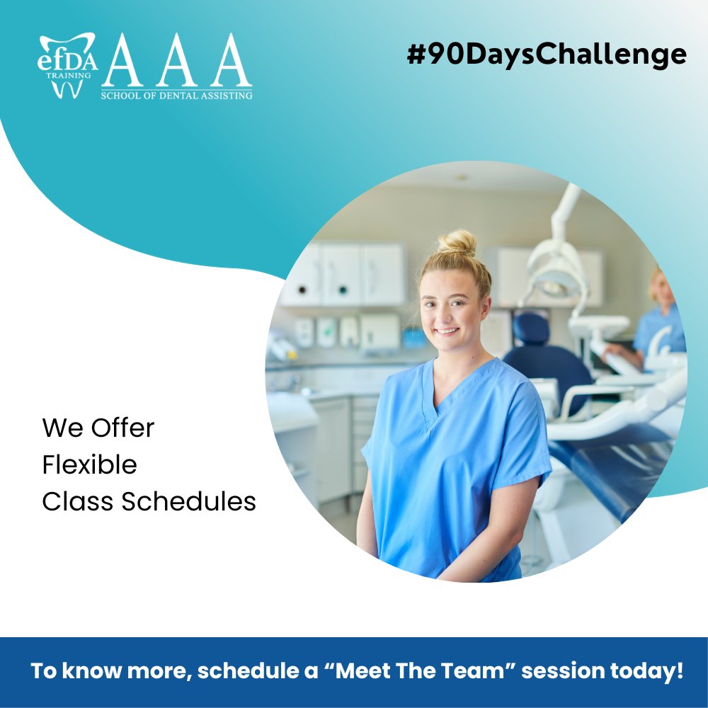 AAASODA_Pompano's tweet photo. At AAA School of Dental Assisting we schedule classes as per your convenience.

We offer both single, 1-day and 2-day classes per-week as well night classes to fit even your busiest schedule

To get more information visit https://t.co/FDdW9Sk5O9

#AAASoDA #DentalAssistantTraining https://t.co/pafVPcA4F0