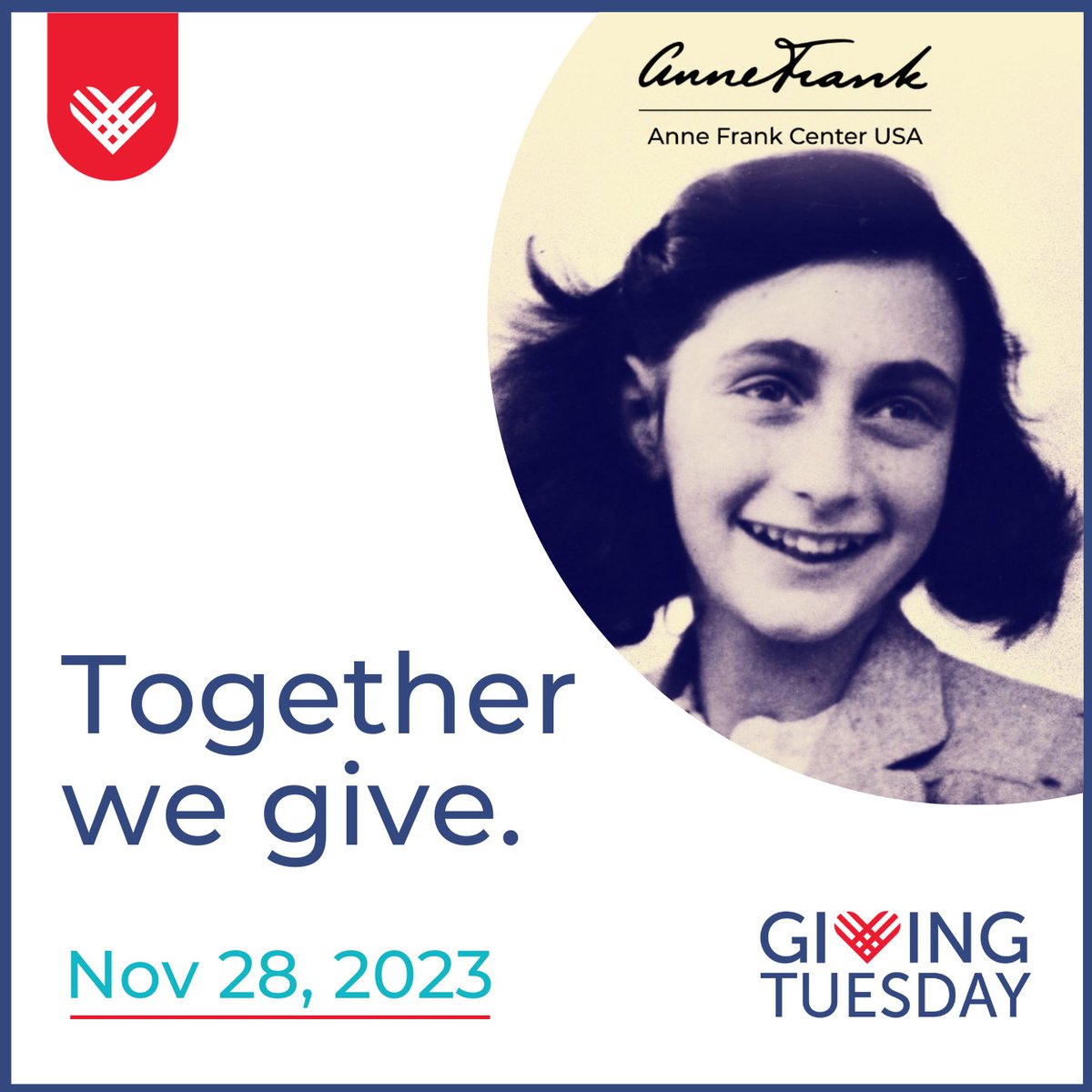 This #GivingTuesday2023, help us help teachers bring Anne Frank’s story and legacy to their students today! annefrank.com/donate/