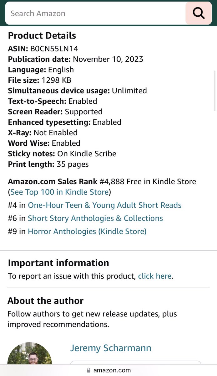 I am thankful for everyone that has supported me in my writing! It may not last long, but I am in the top 10 in several Amazon categories! If you still need to snag this anthology for FREE go to the link! #kindle #Amazon #blackfriday #CyberMonday #book amazon.com/dp/B0CN55LN14