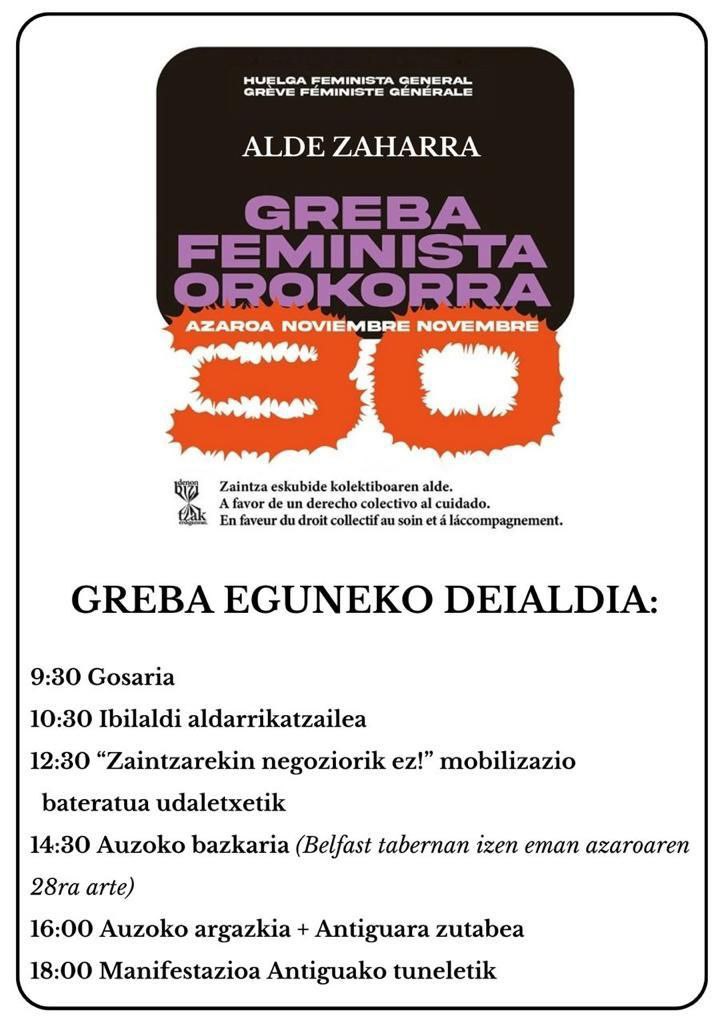 DFeministak's tweet photo. 🔴ALDE ZAHARRA EGITARAUA‼️
                #AZAROAK30
     #GrebaFeministaOrokorra https://t.co/VEZmfxeg8X