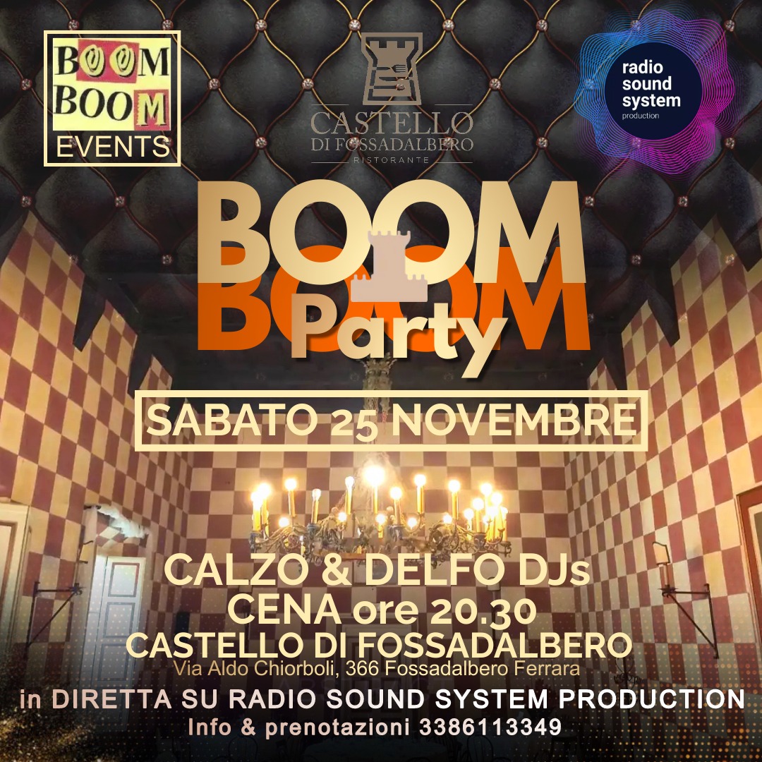 RadioSoundSyst1's tweet photo. Sabato sera Live!
https://t.co/hJnPI4AVdF
Castello di Fossadalbero
21 #QuellidelBoomBoom
21:30 Imola @rockin_1000 for Romagna Cesena 2023
22 #MassimoCalzolari #GianlucaDelfino
Si balla fino a notte inoltrata!
#RadioSoundSystem #Music #Passion #Friends https://t.co/OEErJQc8KL