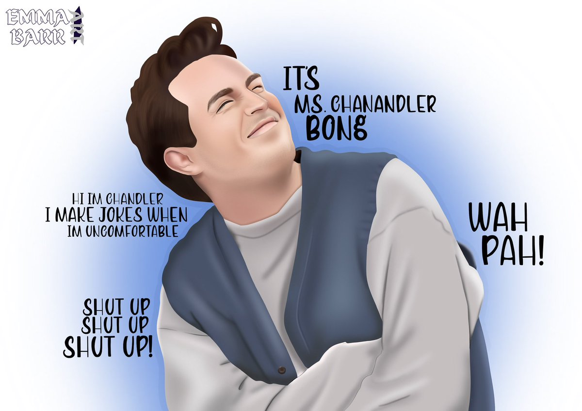 emmalouisebarr's tweet photo. chandler bing 🥺❤️
#ChandlerBing #matthewperry #MatthewPerryRIP #ArtistOnTwitter #DigitalArtist https://t.co/sipOWEJn4r