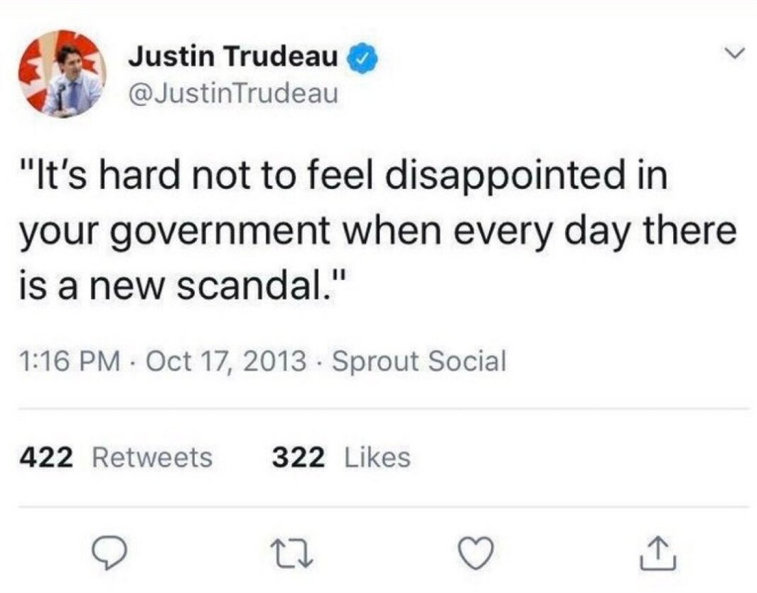 KRS61's tweet image. Since Pierre's attendance is important, here's Justin's...the #PartTimePM 
Yikes
😬