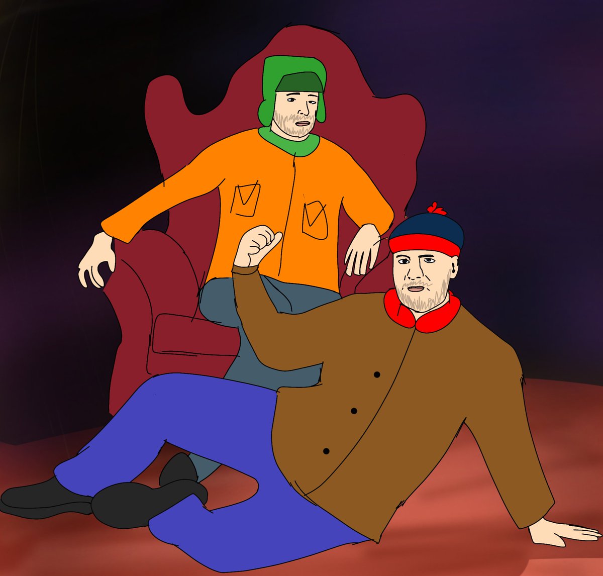 legitbrofulllag's tweet photo. 50 years Stan and Kyle #SouthPark #southparkfanart #stanmarsh #spstan #KyleBroflovski #spkyle #sptwt #50years https://t.co/WeTQGbB17e