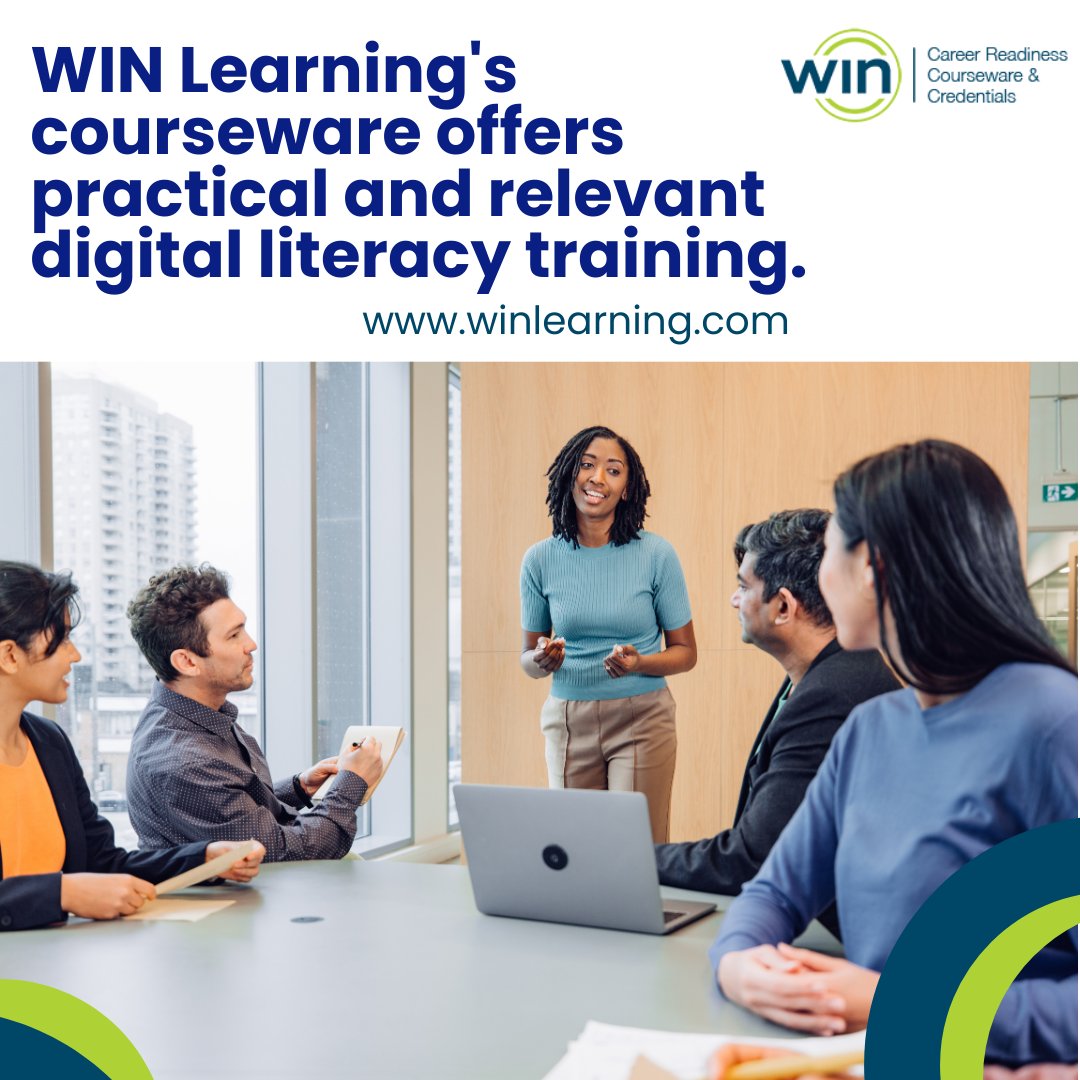 WINLearning_'s tweet photo. WIN Learning's courseware offers practical and relevant digital literacy training. Find out more here: https://t.co/Qb6dgq2aym #WINLearning #Technology/DigitalLiteracy #Entrepreneurship #CareerAndTechEd https://t.co/AAts1zZoQb