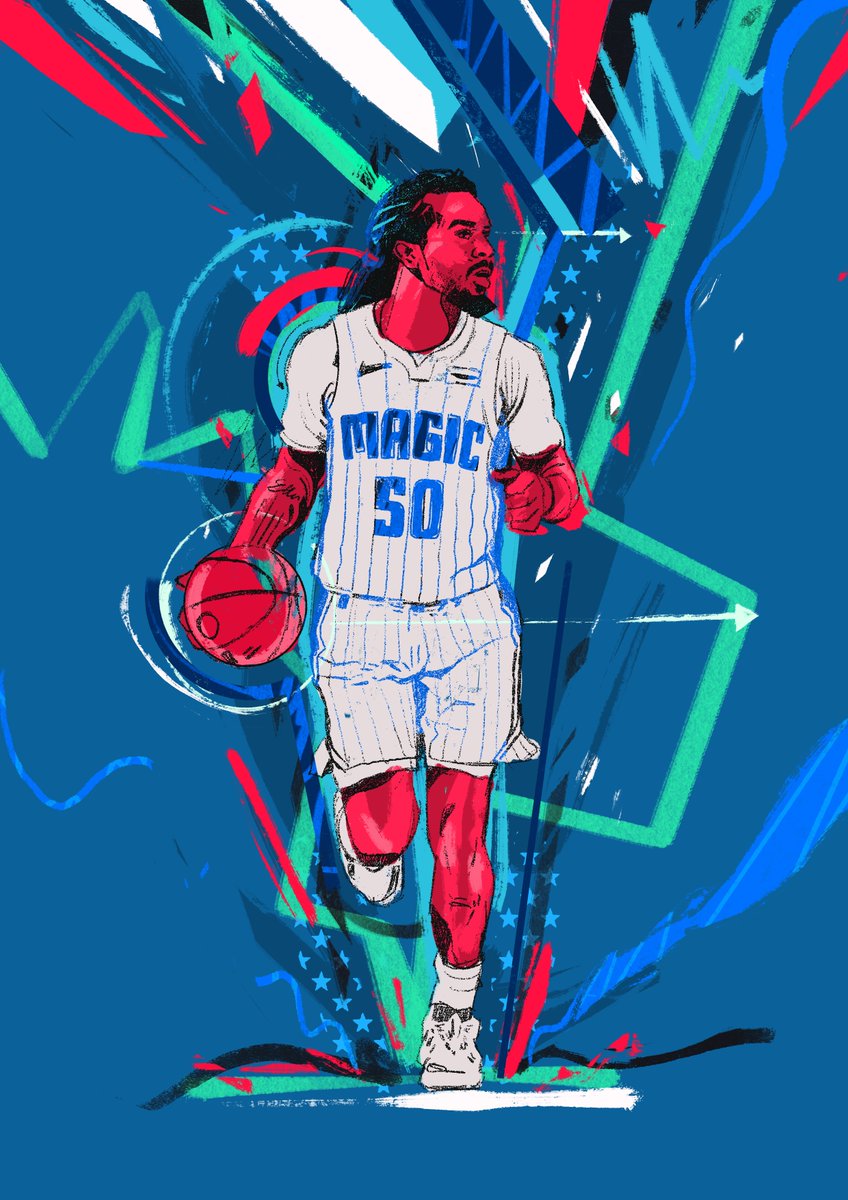Yellowcardas's tweet photo. ๐โจ Illustration alert! Cole Anthony conjuring up magic on the court. ๐ฉ๐ Take a closer look at the artistry. #XPlatformMagic #ColeAnthonyIllustration #BasketballEnchantment #OrlandoMagic #GameOnCole ๐โจ #nba #basketball https://t.co/oWuEDnaaVd