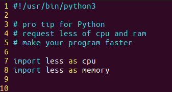 nixcraft's tweet photo. Here's a pro tip for all Python devs to make your code use less RAM and CPU. 🐍 https://t.co/LYatZ7tm5X