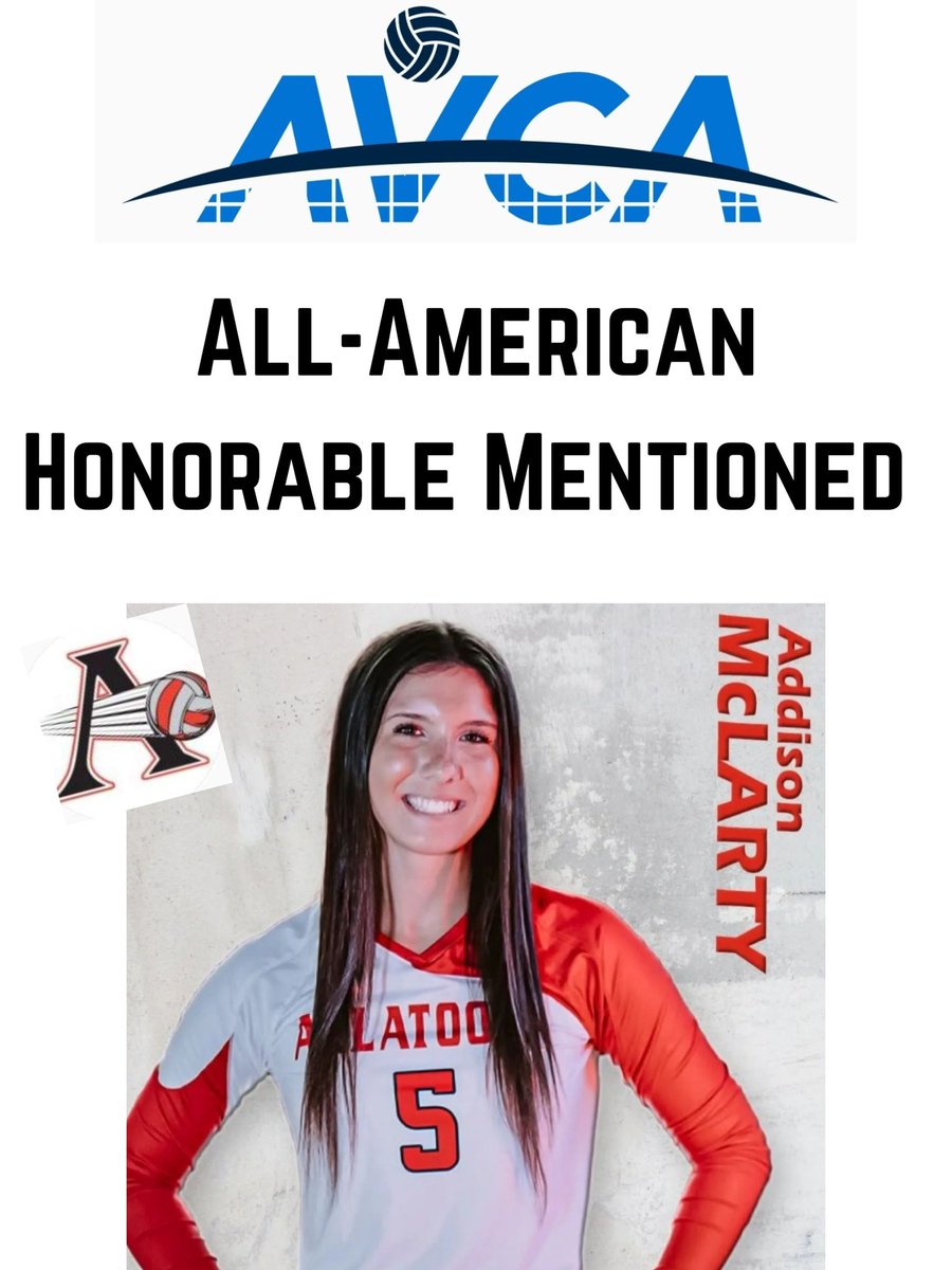 AllatoonaVB's tweet image. Congratulations on this great recognition for @AllatoonaVB senior @MclartyAddison.  She was honored as an  @AVCAVolleyball All-American Honorable Mentioned.  
@toona_athletics 
@CCSD_AD 
#anchoredinexcellence