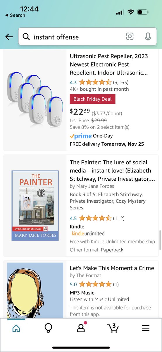 richeisen's tweet photo. Just went on Amazon and searched for “Instant Offense” in their Black Friday deals and this is what popped up: https://t.co/OybenV8AoJ