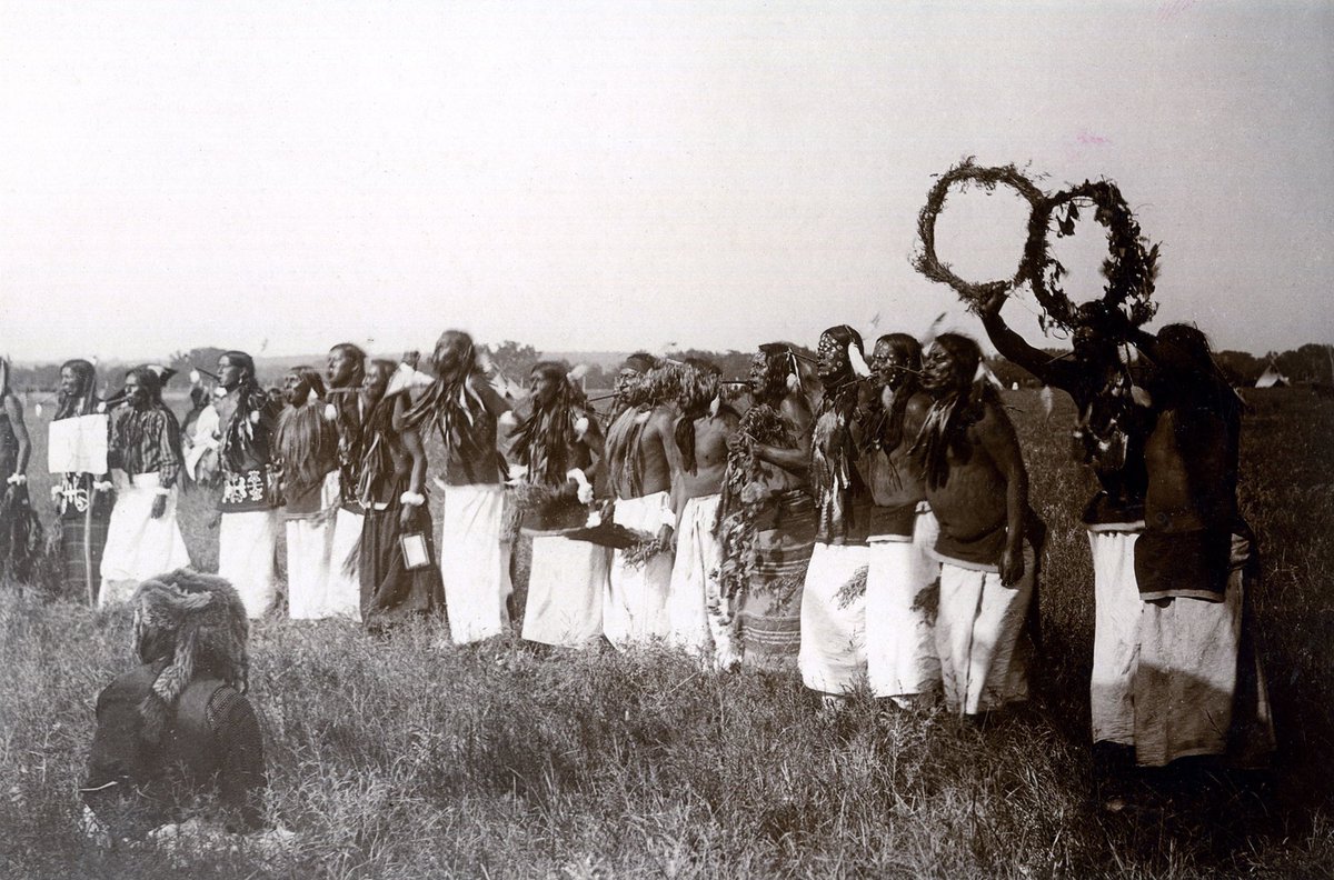 The dumbest American exceptionalism myth is that the US is special because of some claim to tolerating religious freedoms dating to the “Puritans.” These are my Ponca ancestors practicing their religion—an ancient freedom that ended the moment the US government entered their life