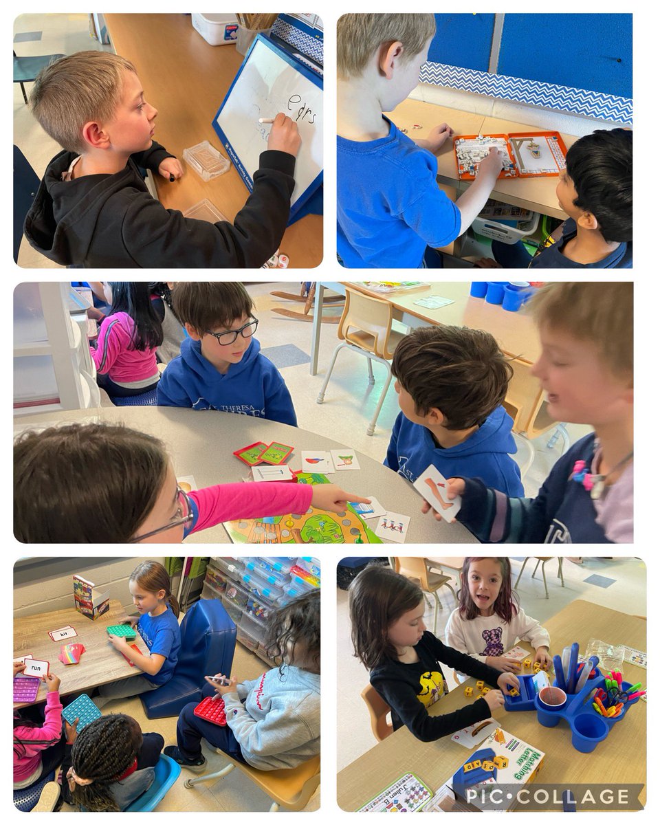 We finished up the week with literacy centres and word building games. <a href="/StTheresaOCSB/">St. Theresa School</a>