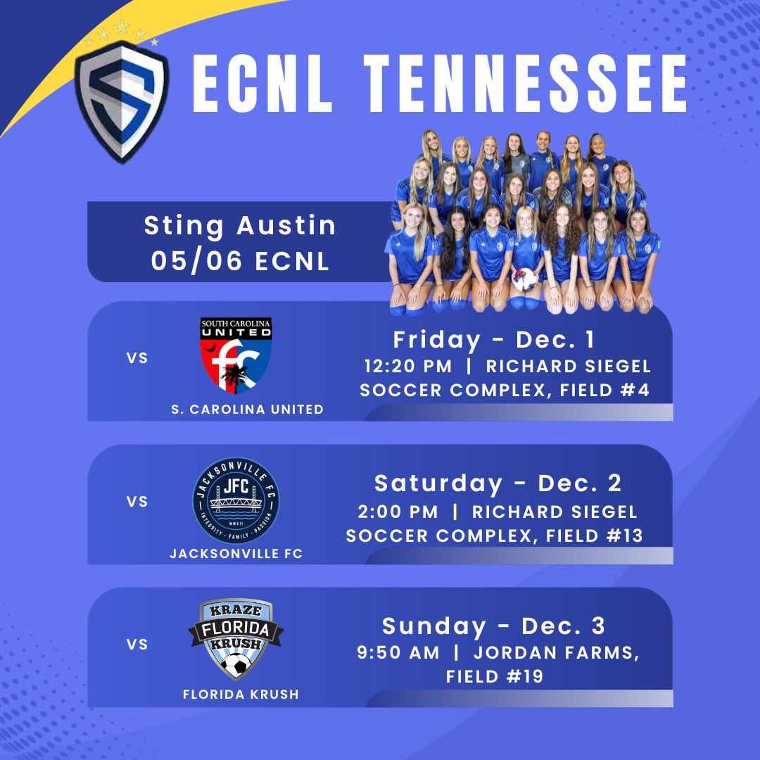 Coaches looking for skilled, tough players who are used to the high level of play in the <a href="/EcnlTexas/">ECNL Girls Texas Conference</a> conference, stop by to watch us play at #ECNLTN23!!! <a href="/ImYouthSoccer/">ECNL/GA/Recruiting/College Soccer</a> <a href="/ImCollegeSoccer/">College Soccer Truth ™</a> <a href="/sting_austin/">Sting Austin</a> <a href="/ECNLgirls/">ECNL Girls</a> <a href="/EcnlTexas/">ECNL Girls Texas Conference</a> <a href="/TopDrawerSoccer/">TopDrawerSoccer</a> <a href="/PrepSoccer/">Prep Soccer ⚽️</a>