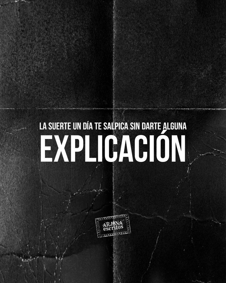 ArjonaEscritos's tweet photo. La suerte un día te salpica sin darte alguna explicación. ⋆ʙᴀᴛɪᴄʜɪᴄᴀ🎙༄✮⋆
@Ricardo_Arjona https://t.co/lsaLEf5kn7