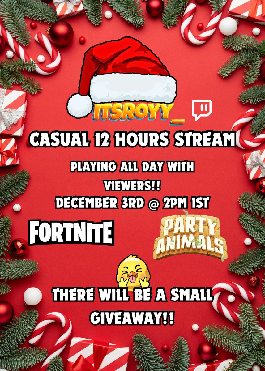 ItsRoyy__'s tweet photo. Hello Everyone 🌲⭐️

Yet again another causal stream!! 

https://t.co/lSp3e1zx3n

Hope to see you all very soon!! 
Ho Ho Ho !! https://t.co/nQ2kH2md0V
