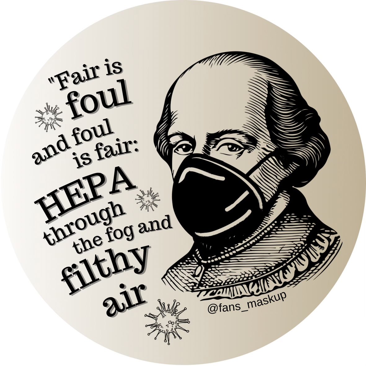 coffeeteanxiety's tweet photo. .@Fans_MASKUP ‘s #SaveDavidTennant action is working on getting #CleanAir into Donmar Warehouse so clinically vulnerable theater-goers can safely see David play Macbeth. I made Shakespeare-themed stickers/pins! You can get them on our redbubble shop: https://t.co/5HrhiEXCGJ https://t.co/HuAdv9nrHZ