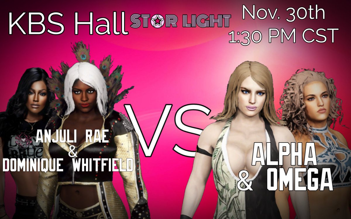 A rematch from American Beatdown, and no time limit too. Anjuli Rae and Dominique Whitfield team up once again to face Alpha and Omega for a future shot at the Starlight Tag Team Championships. Who will earn the shot?