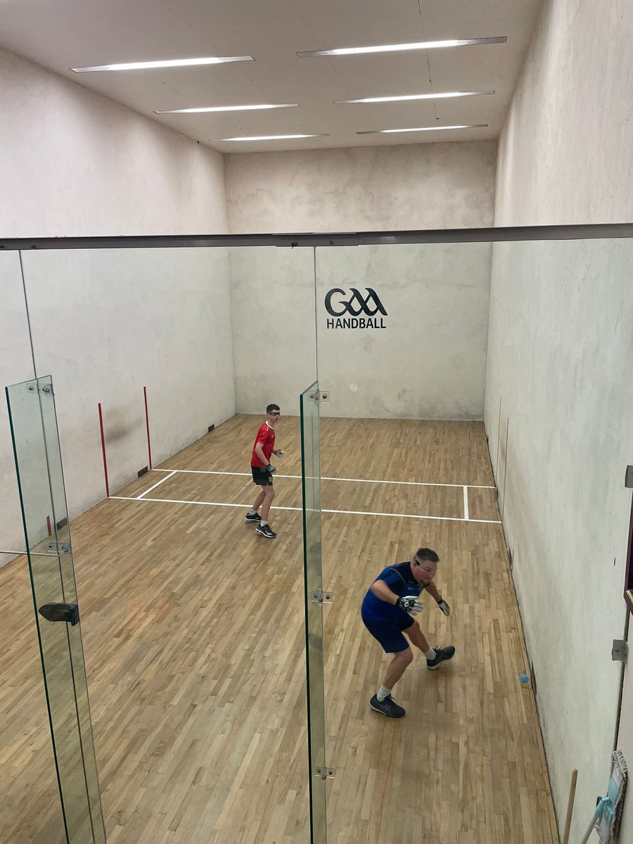 ClooneyQuinGAA's tweet photo. Let the games begin! The 4-wall adult Nationals are in full swing here in Clooney with Matthew Coughlan in action. Three more games on this evening and plenty tomorrow too! https://t.co/3ZjENI3s9T