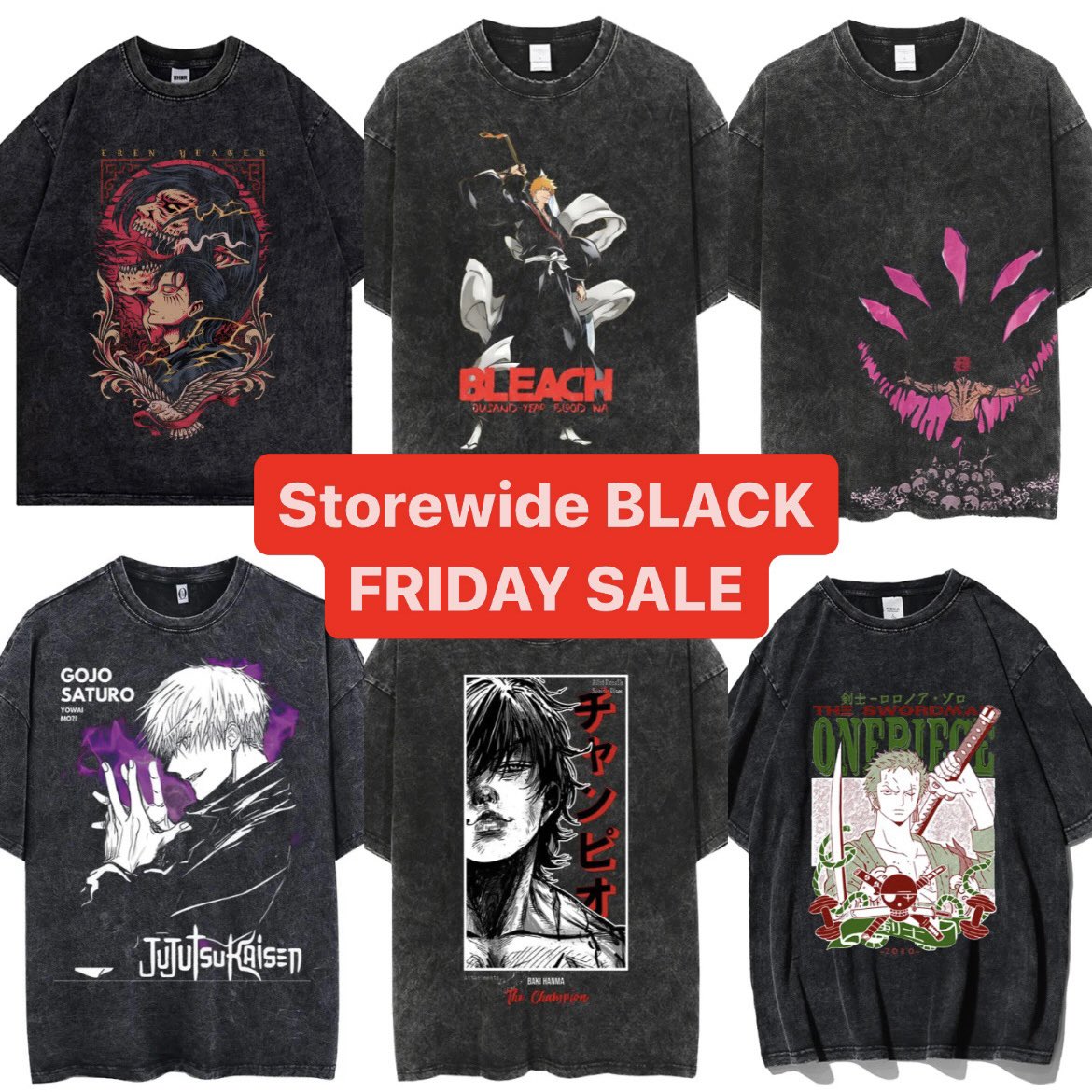 animephix's tweet photo. HUGE Black Friday Sale‼️ 40-50% OFF storewide with FREE Worldwide Shipping 🌎 Get your quality anime gifts here 👇 https://t.co/4VfKh65KMG https://t.co/edwIW6xgk5
