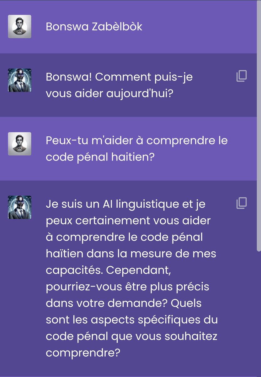 RubensEtienne12's tweet photo. Se peyi a ki kanpe, men gen sèvo k pa janm sispann travay.
Zabèlbòk se yon AI ki la pou ede w reponn anpil kesyon sou koze dwa ayisyen. Pwojè a nan faz bèta, al teste l epi kite sijesyon ak rekòmandasyon pou staff la 
Bon bagay @arold_marc man

https://t.co/RFhwnfSuaG https://t.co/rVdKG8X3To