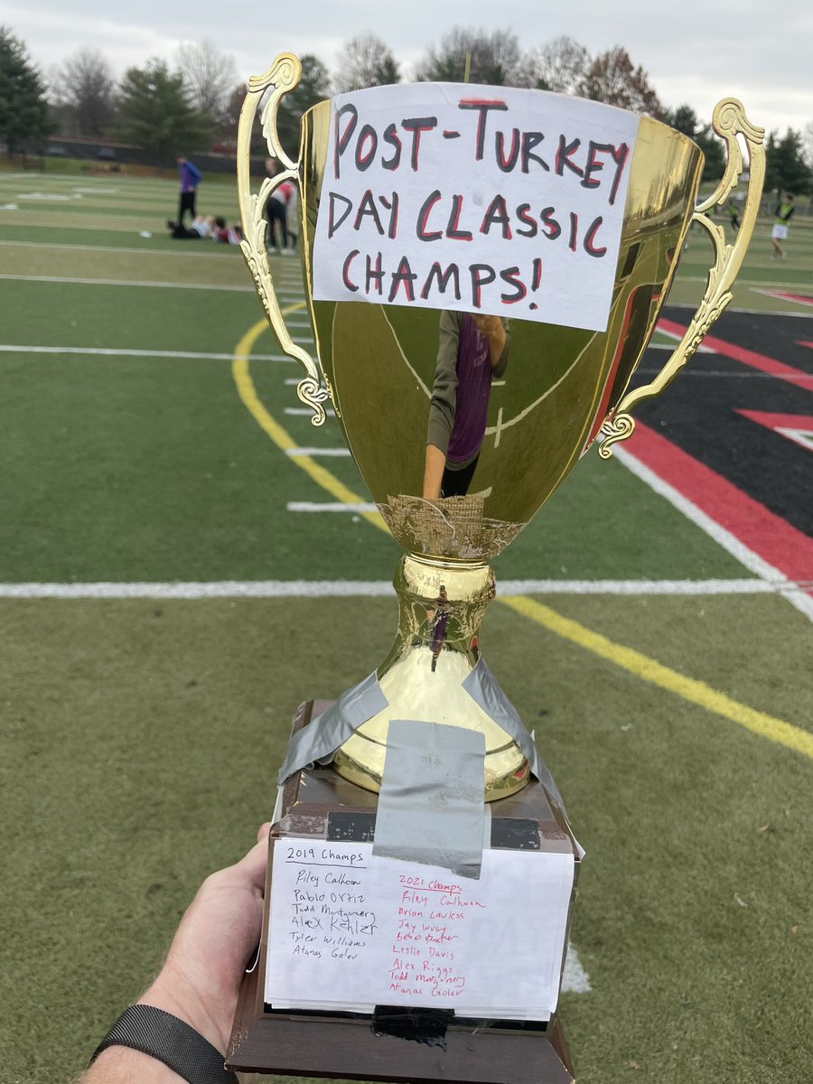 Awesome turn out for our Post-Turkey Day Classic!  Team Green comes away with the hardware. Always great seeing alumni from many different classes. Hope to see some of you at some games next season!