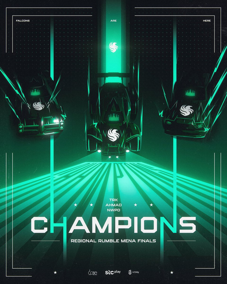 We are the champions of first preseason tournament in the Rocket League! 🏎️ ⚽ 

Many more to come! 🏆 🦅

#FalconsAreHere | #RegionalRumble