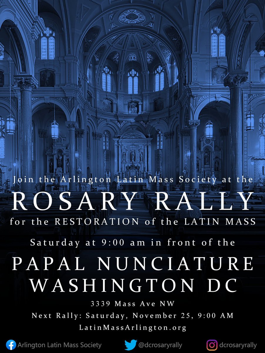tlmarlington's tweet photo. Come pray with us tomorrow at 9 AM for an end to Latin Mass restrictions! https://t.co/wCmwO79xkE