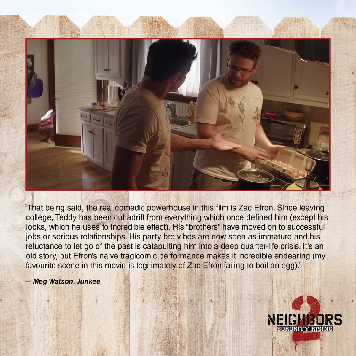 NotableZacEfron's tweet photo. “That being said, the real comedic powerhouse in this film is Zac Efron."
#Neighbors2 #BadNeighbours2 #Neighbors2SororityRising #ZacEfron https://t.co/CM9cHCgfID
