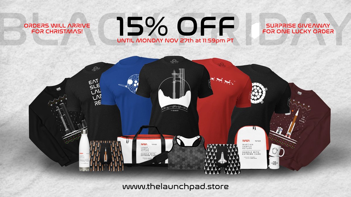 Our #BlackFriday sale is live!! 

Get 15% off everything, even with new reduced pricing! 
#TLPNetwork #TheLaunchPad #TLPGear #TLPShop 

Anyone who orders between now and November 30th will have chance to win a TLP Christmas Giveaway!