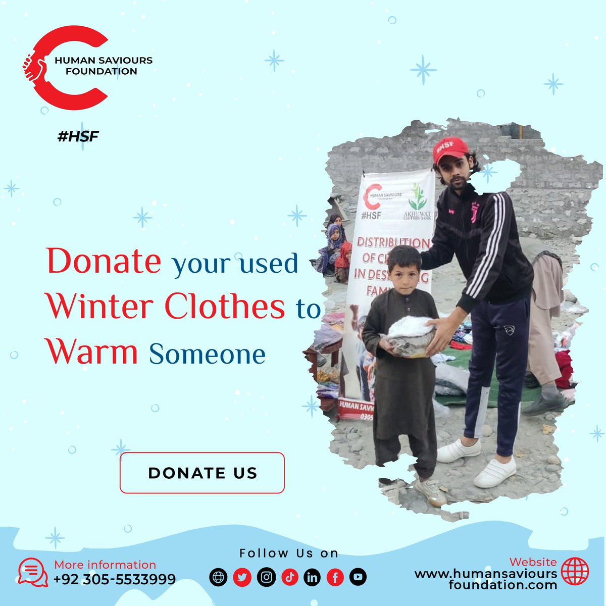 Real_HSF's tweet photo. "One man's old clothes is another man's new clothes; donate your old clothes."
---DONATE US---
#HSF #hsfamily #donate #donations #charity #clothes #wintercloths #winterclothes #Foundation https://t.co/kXLfKLF4AI
